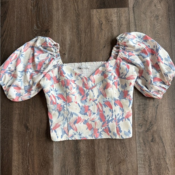 Abercrombie & Fitch Tops - Abercrombie & Fitch Multicolor Puff Sleeve Blouse